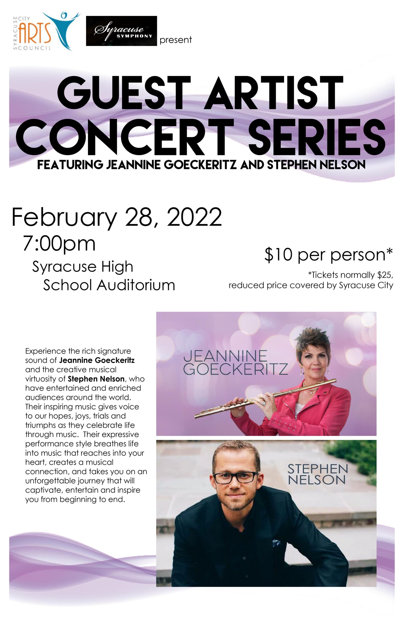 syracuse symphony guest artist series concert Syracuse